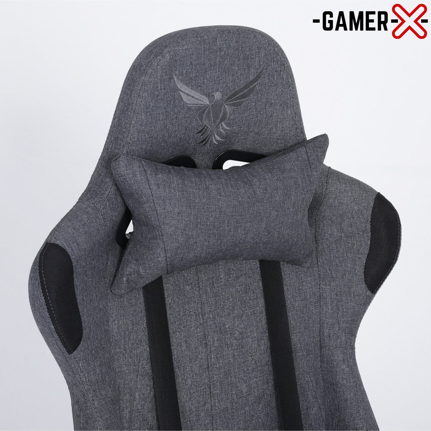 Silla Gamer Ergonómica Escritorio de Tela Transpirable con Reposapiés y Soporte Lumbar